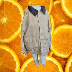 Cockpit USA Mens Type A-2 Flight Jacket Tan Cotton Leather Collar XL New